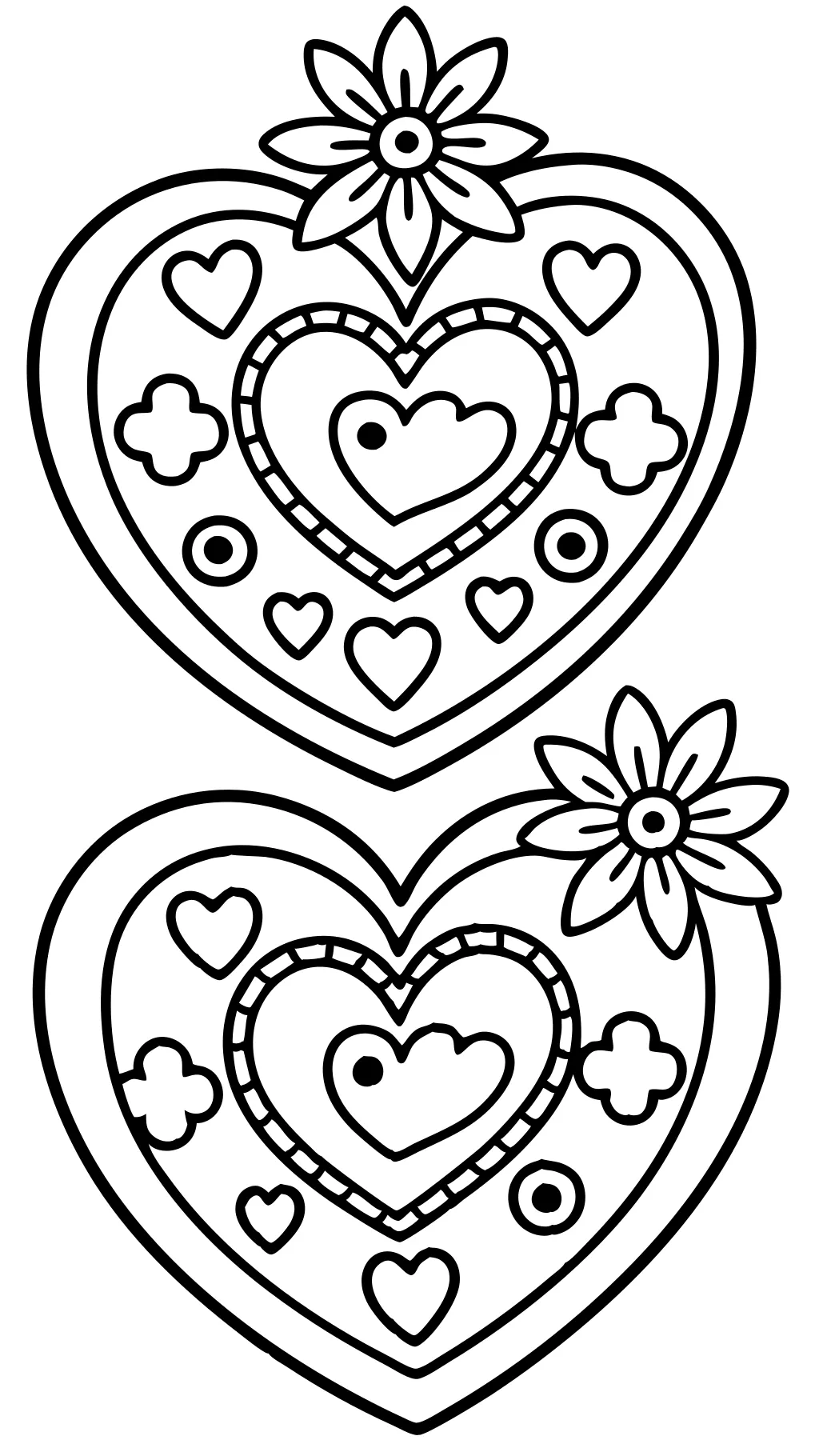 free printable heart coloring pages